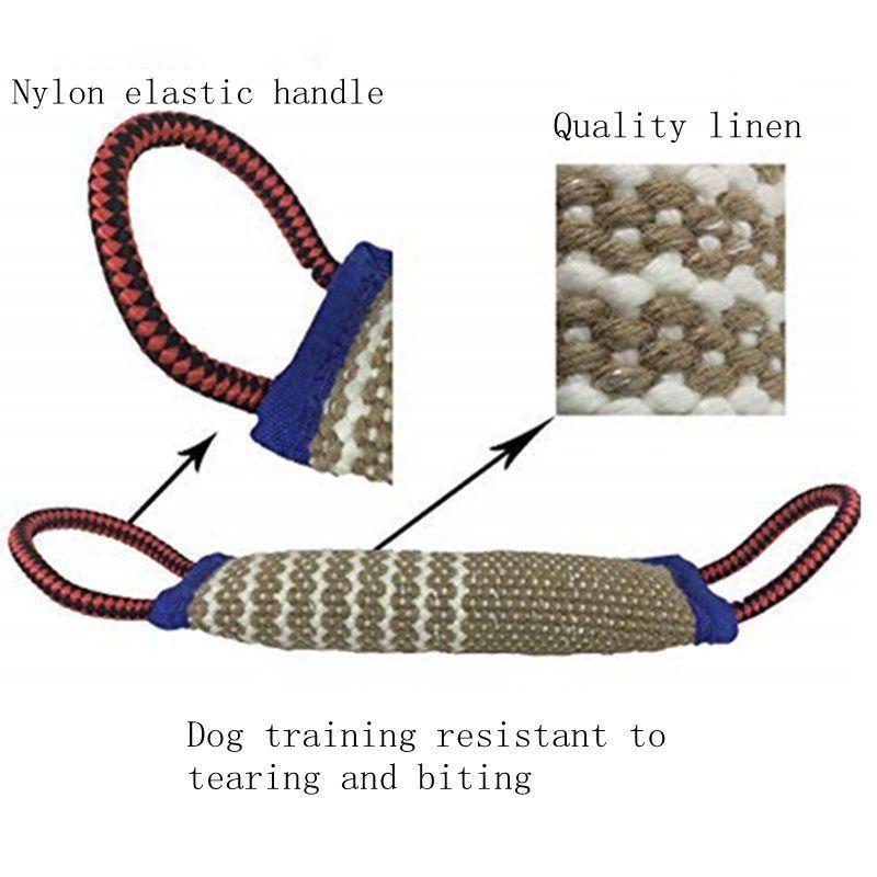 JMT-760650 Blue Edge Dog Training Bite Stick - Durable Linen, Available in 30 cm and 50 cm Sizes