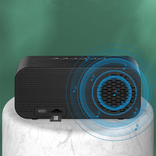 JMT-760842 Bluetooth Alarm Clock Speaker with Digital Display and Wireless Subwoofer - Compact Music Player and Table Clock for Home Decor