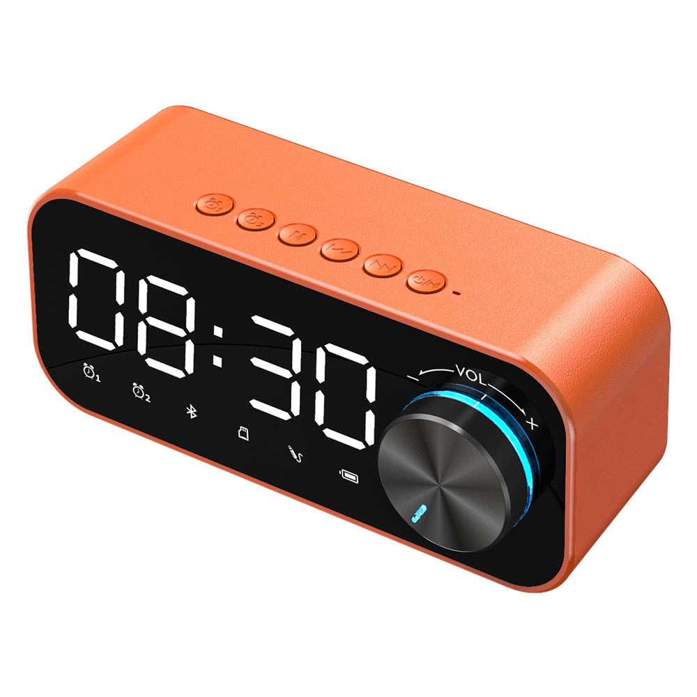 JMT-760842 Bluetooth Alarm Clock Speaker with Digital Display and Wireless Subwoofer - Compact Music Player and Table Clock for Home Decor
