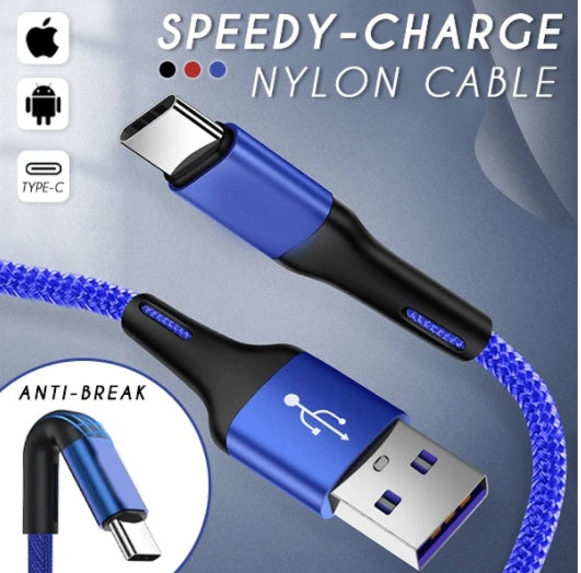 JMT-760842 Durable Braided Type-C Data Cable for Charging and Data Transmission, 2m Length, Multiple Colors Available