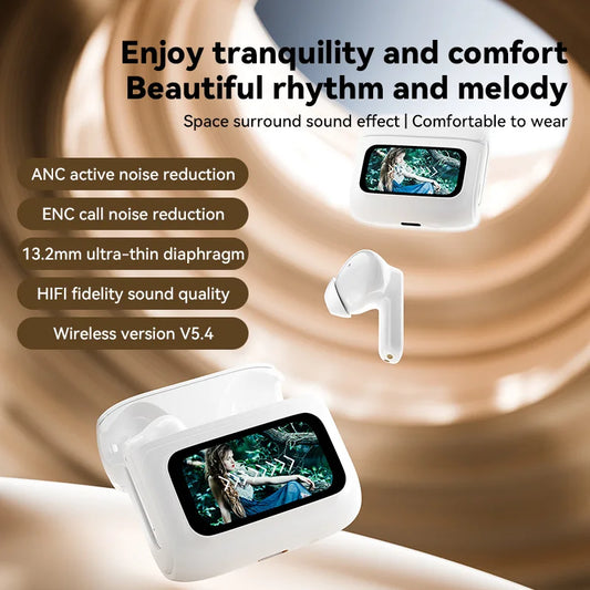JMT-760842 Wireless Noise-Canceling Earbuds with Touch Control and HiFi Sound for Gaming and Music