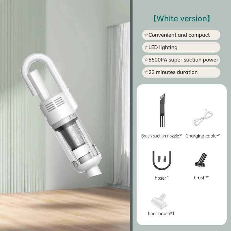 JMT-760970 High Power Cordless Handheld Vacuum Cleaner with Super Suction for Home and Car Cleanliness
