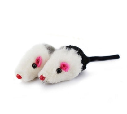 JMT-761482 Natural Rabbit Hair Fake Mouse Cat Toy - 5 Pack