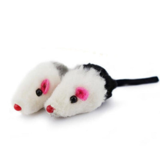 JMT-761482 Natural Rabbit Hair Fake Mouse Cat Toy - 5 Pack