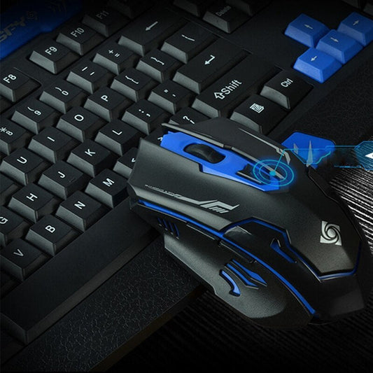 JMT-761674 Wireless Ergonomic Gaming Keyboard and Mouse Set - Waterproof, Optical, USB Connection for PC and Laptop