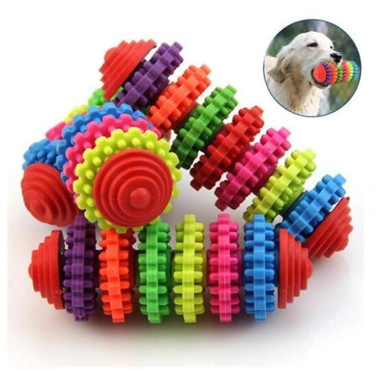 JMT-761802 Colorful Seven-Ring Pet Toy for Dog Dental Care and Agility Training