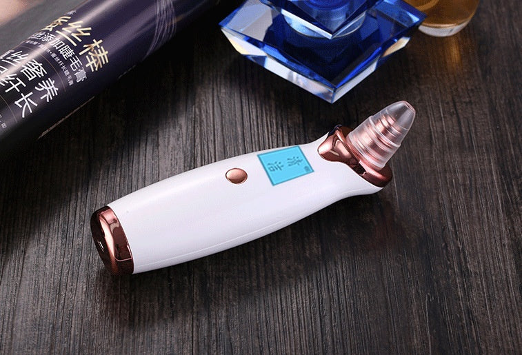 JMT-761802 Pore Vacuum Cleaner with Display - Blackhead Removal Device in Ivory White and Rose Gold