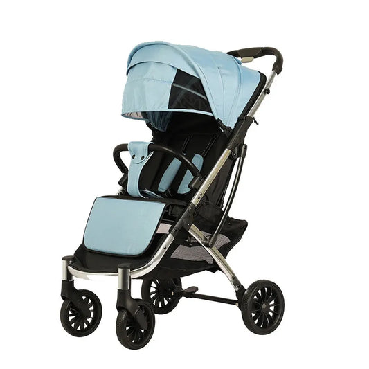 JMT-761802 Versatile Baby Stroller with Five-Point Safety Belt, Foot Cover, Mother Bag, and Cup Holder