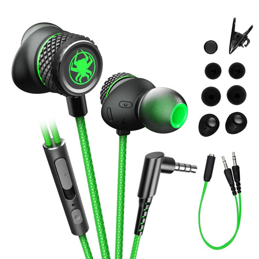 JMT-761802 Wired In-Ear Headset with Microphone and Silicone Earplugs, 3.5mm L-Bend Connector, 20-20000 Hz Frequency Response