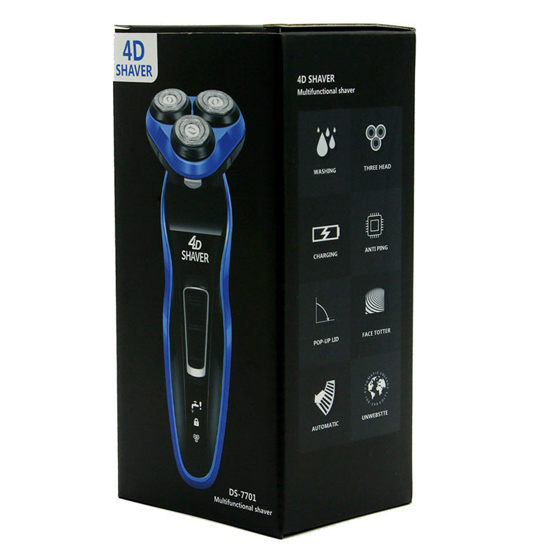JMT-762058 4D Electric Rotary Shaver with Rechargeable Power and Body Wash Cleaning