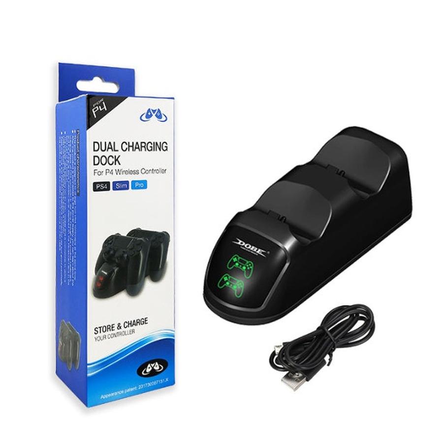 JMT-762122 Dual PS4 Controller Charging Station with LED Indicator - Model TP4-889, USB Powered, 2.5-3 Hours Charge Time, 80cm Cable