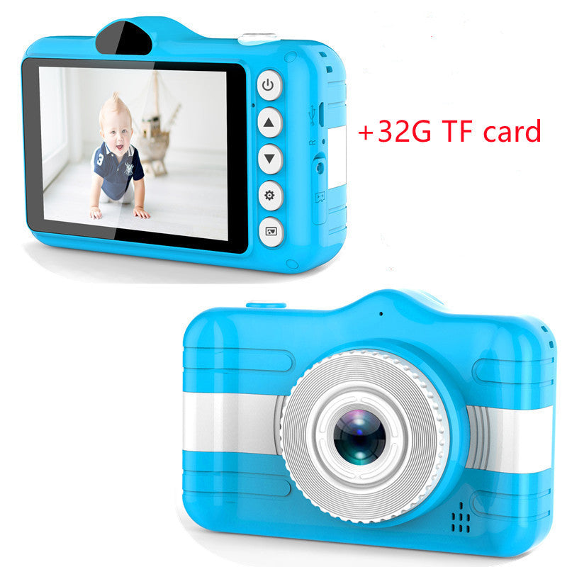 JMT-762186 3.5 Inch Cartoon Digital HD Camera with Anti-Fall Silicone Case – Sky Blue & Pink