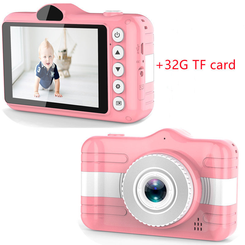 JMT-762186 3.5 Inch Cartoon Digital HD Camera with Anti-Fall Silicone Case – Sky Blue & Pink