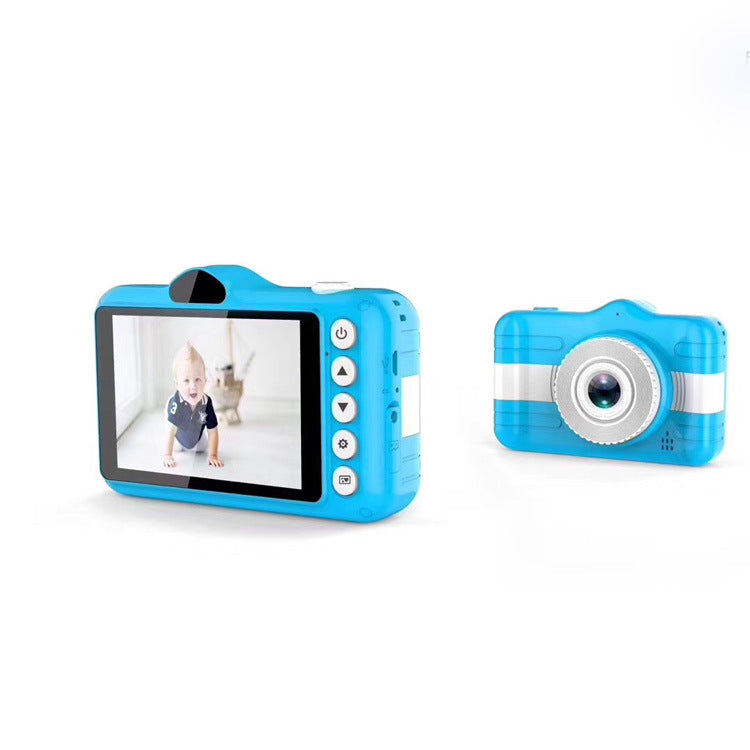 JMT-762186 3.5 Inch Cartoon Digital HD Camera with Anti-Fall Silicone Case – Sky Blue & Pink