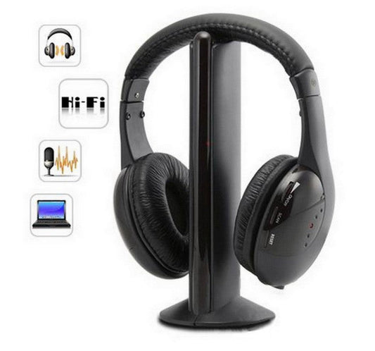 JMT-762314 Bluetooth Wireless TV Headphone with PU Leather Ear Cushions and 40mm Drivers