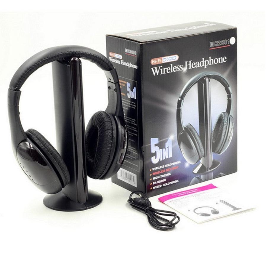 JMT-762314 Bluetooth Wireless TV Headphone with PU Leather Ear Cushions and 40mm Drivers