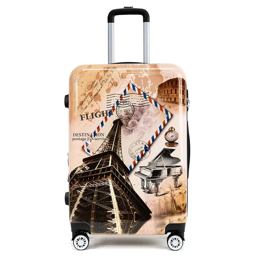 JMT-762378 Customisable 4-Wheel ABS PC Suitcase Travel Set for Organised Luggage Management