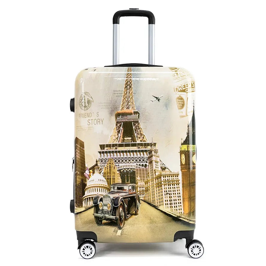 JMT-762378 Customisable 4-Wheel ABS PC Suitcase Travel Set for Organised Luggage Management