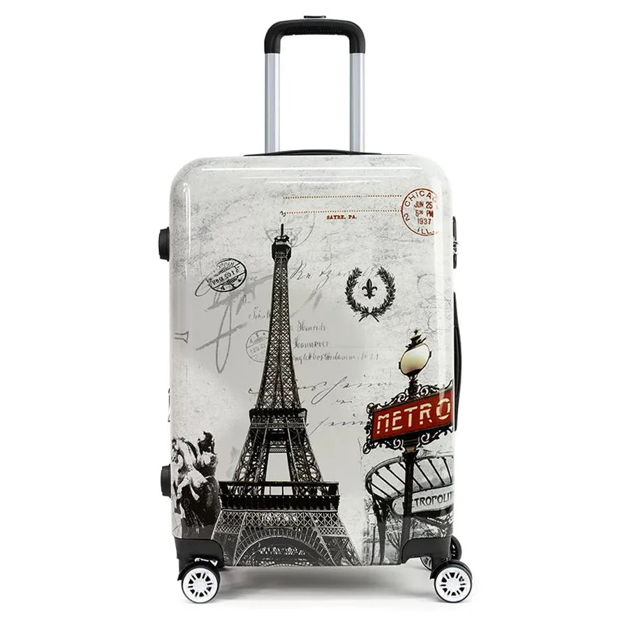 JMT-762378 Customisable 4-Wheel ABS PC Suitcase Travel Set for Organised Luggage Management