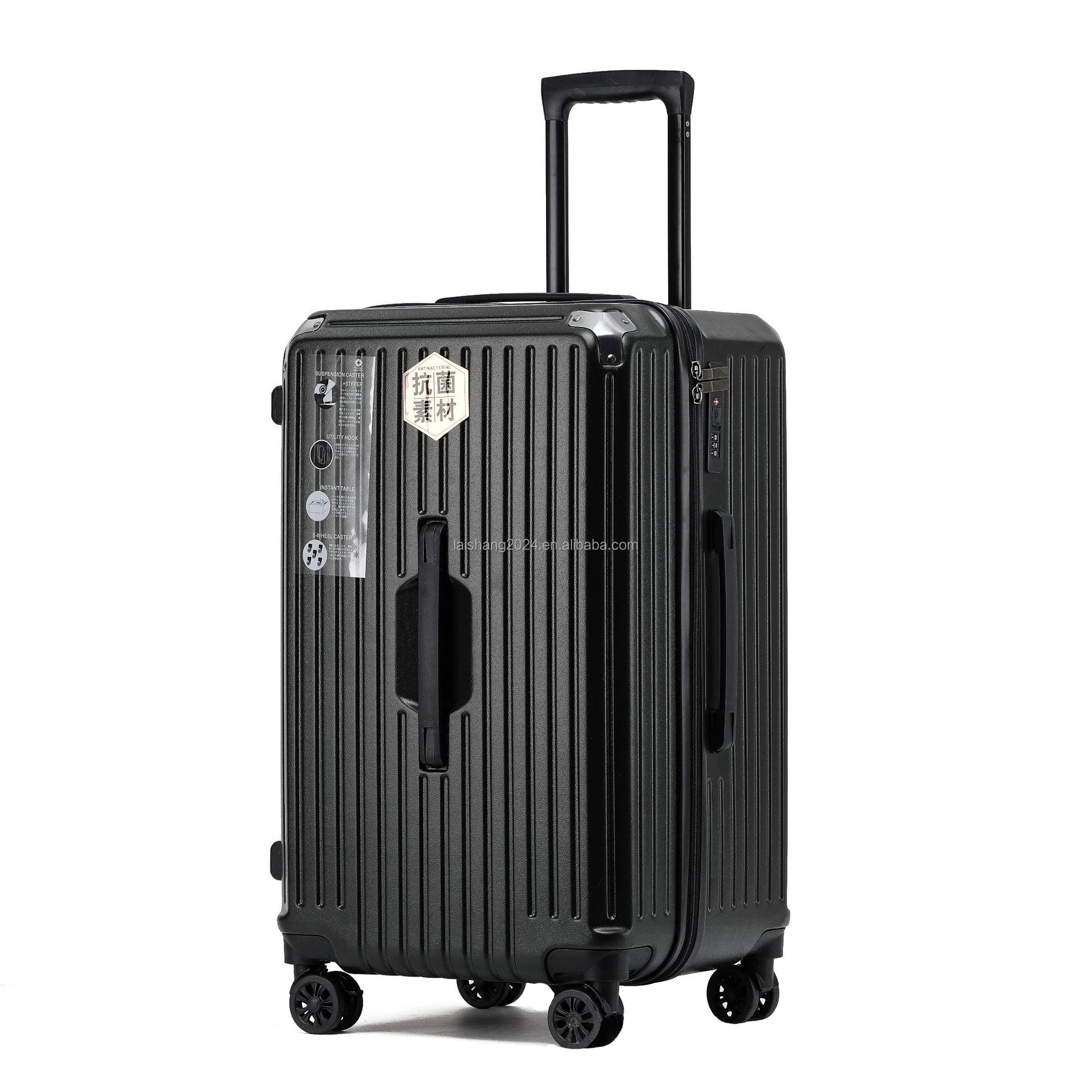 JMT-762442 3-Piece Leather Luggage Set with Travel Suitcase and Tote Bags