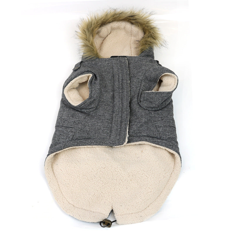 JMT-762442 Thermal Cotton Pet Coat for Dogs and Cats - Universal Fit in Grey, Multiple Sizes Available