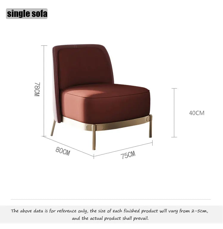 JMT-762570 Luxury Leather Reclining Chair - Innovative Folding Design for Bedroom and Living Room Comfort