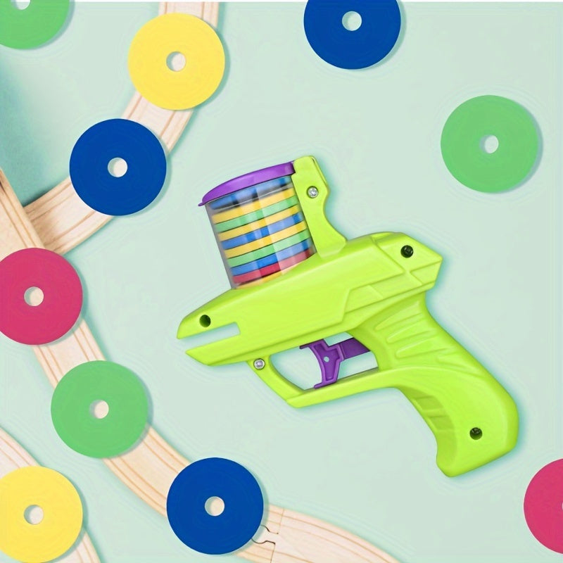 JMT-762634 Interactive Cat Toy Launcher for Foam Discs - Durable Battery-Free Plastic Design for Endless Fun