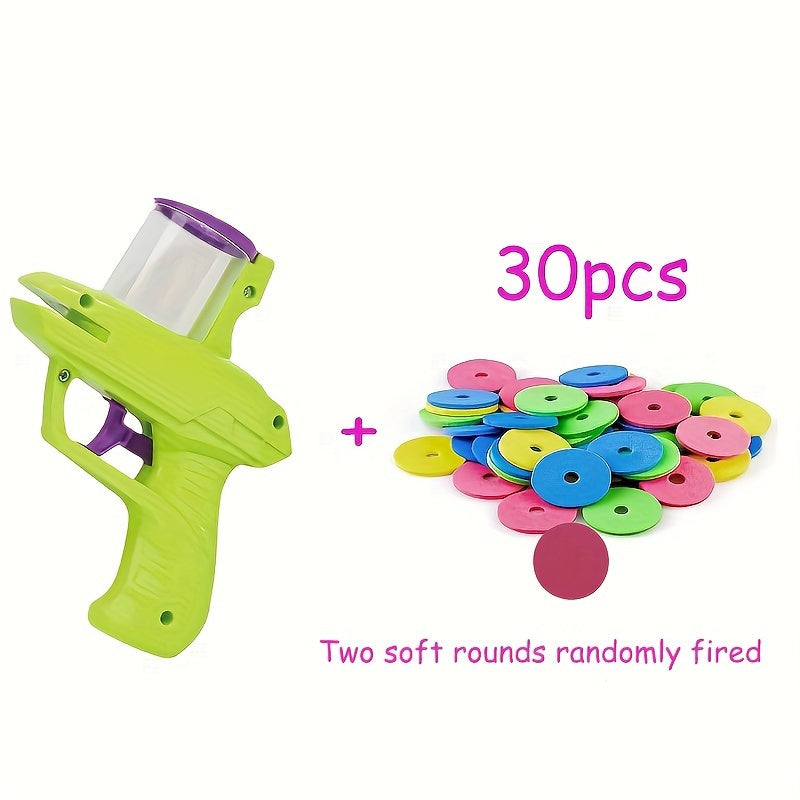 JMT-762634 Interactive Cat Toy Launcher for Foam Discs - Durable Battery-Free Plastic Design for Endless Fun