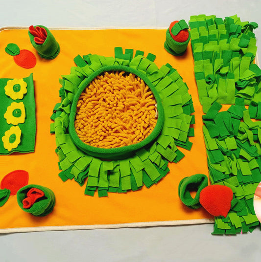 JMT-762954 Olfactory Pet Pad for Dogs with Sniffing Carrot and Fleece Material - 60 x 80 cm