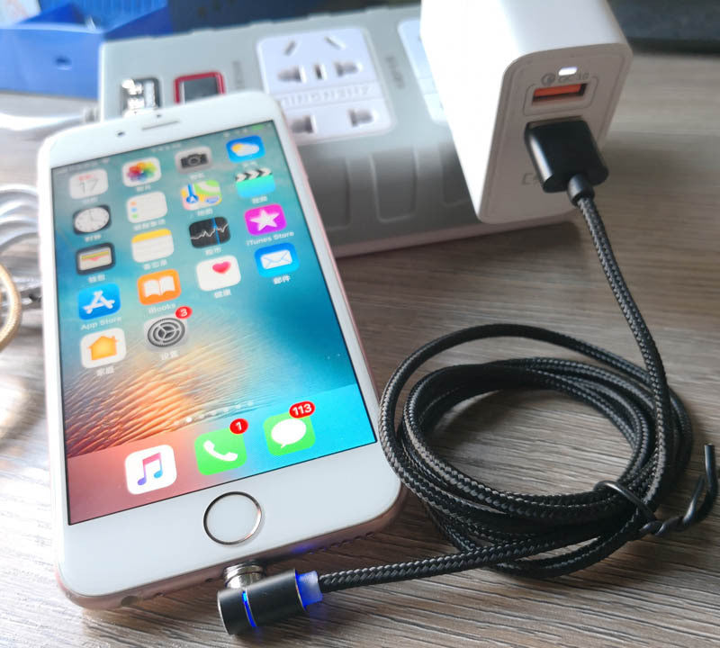 JMT-763146 Magnetic L-Shaped Charging Cable for Multiple Devices, Compatible with iPhone and Android - 1m and 2m Options Available
