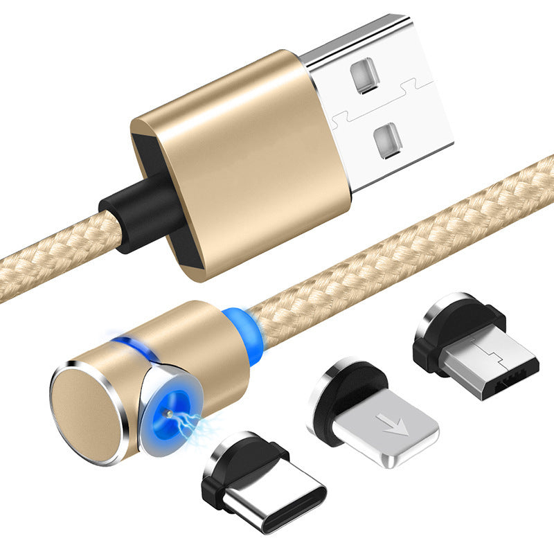 JMT-763146 Magnetic L-Shaped Charging Cable for Multiple Devices, Compatible with iPhone and Android - 1m and 2m Options Available