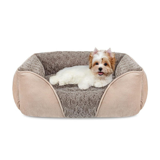 JMT-763274 Cozy Golden Retriever Dog Bed - Plush Pet Kennel for Small, Medium, and Large Dogs