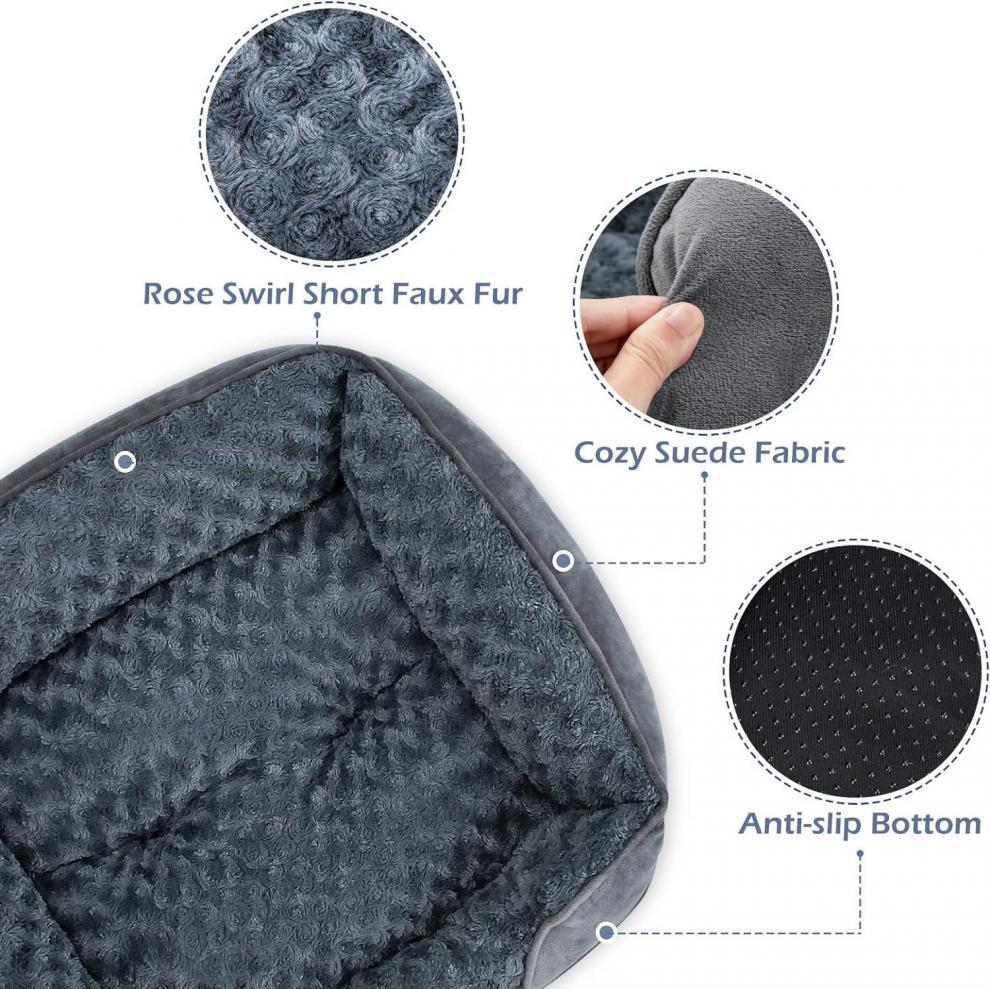 JMT-763274 Cozy Golden Retriever Dog Bed - Plush Pet Kennel for Small, Medium, and Large Dogs