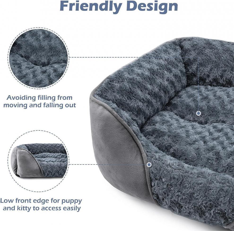 JMT-763274 Cozy Golden Retriever Dog Bed - Plush Pet Kennel for Small, Medium, and Large Dogs