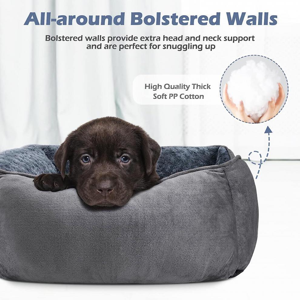 JMT-763274 Cozy Golden Retriever Dog Bed - Plush Pet Kennel for Small, Medium, and Large Dogs