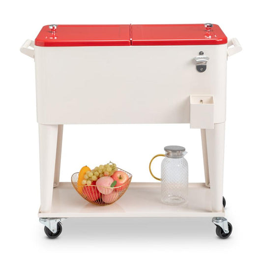 JMT-763850 Refrigeration and Insulation Trolley with Rectangular Plastic Box and Iron Leg Tubes, Dimensions 87.5x38.5x91cm