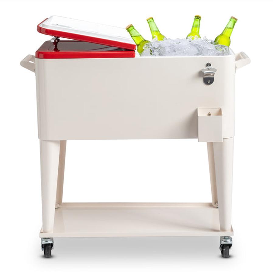 JMT-763850 Refrigeration and Insulation Trolley with Rectangular Plastic Box and Iron Leg Tubes, Dimensions 87.5x38.5x91cm