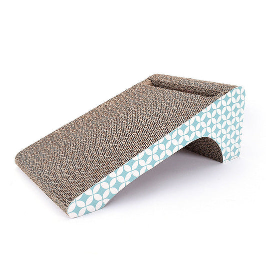 JMT-763978 Corrugated Multi-Function Cat Scratching Board with Resting Pad and Litter Catcher