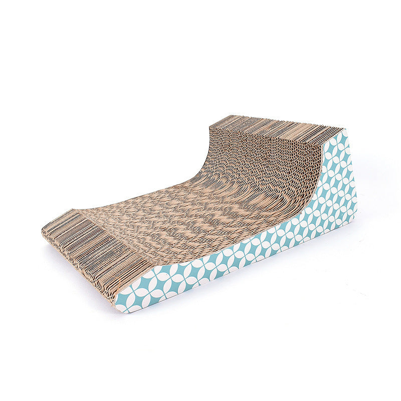JMT-763978 Corrugated Multi-Function Cat Scratching Board with Resting Pad and Litter Catcher