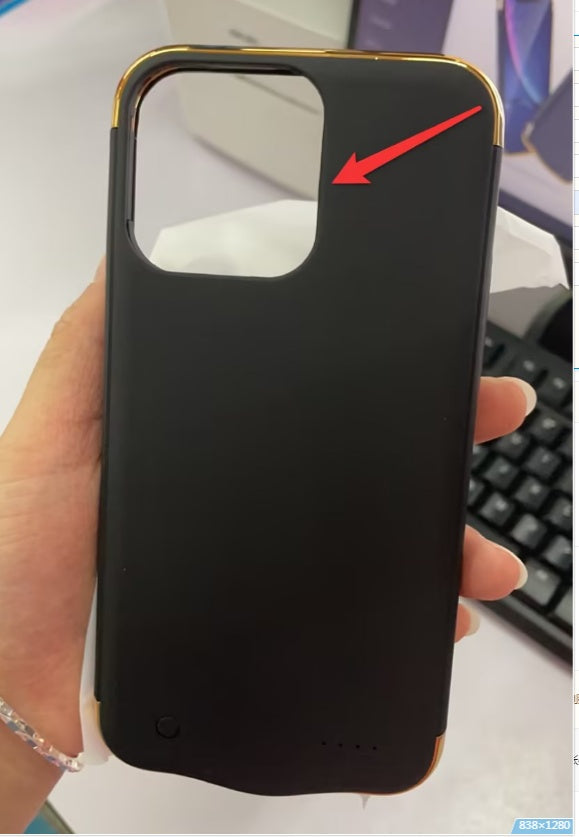 JMT-764298 All-Inclusive Glass Mobile Phone Case with Back Clip Power Bank for iPhone 12 Series