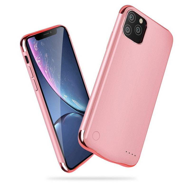 JMT-764298 All-Inclusive Glass Mobile Phone Case with Back Clip Power Bank for iPhone 12 Series