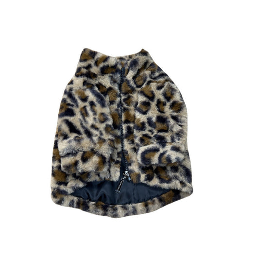 JMT-764746 Leopard Print and Solid Color Rabbit Fur Coat for Dogs in Multiple Sizes