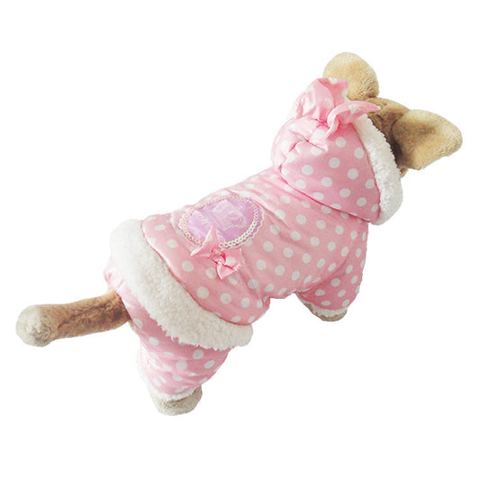 JMT-764874 Cotton Polka Dot Dog Jacket - Windbreaker Style for All Sizes