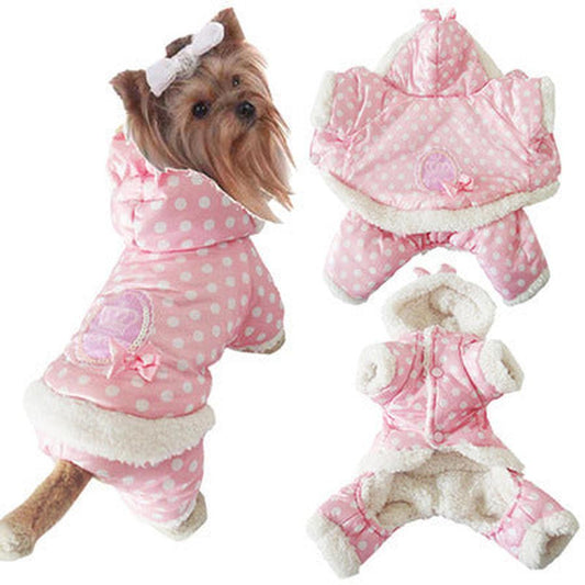 JMT-764874 Cotton Polka Dot Dog Jacket - Windbreaker Style for All Sizes