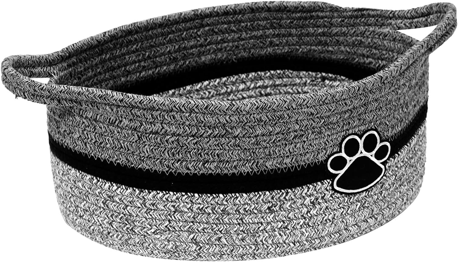 JMT-764938 Handmade Light Beige Woven Storage Basket with Handle for Organizing Toys, Nursery Décor, and Home Essentials