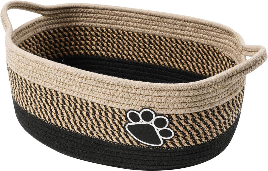 JMT-764938 Handmade Light Beige Woven Storage Basket with Handle for Organizing Toys, Nursery Décor, and Home Essentials