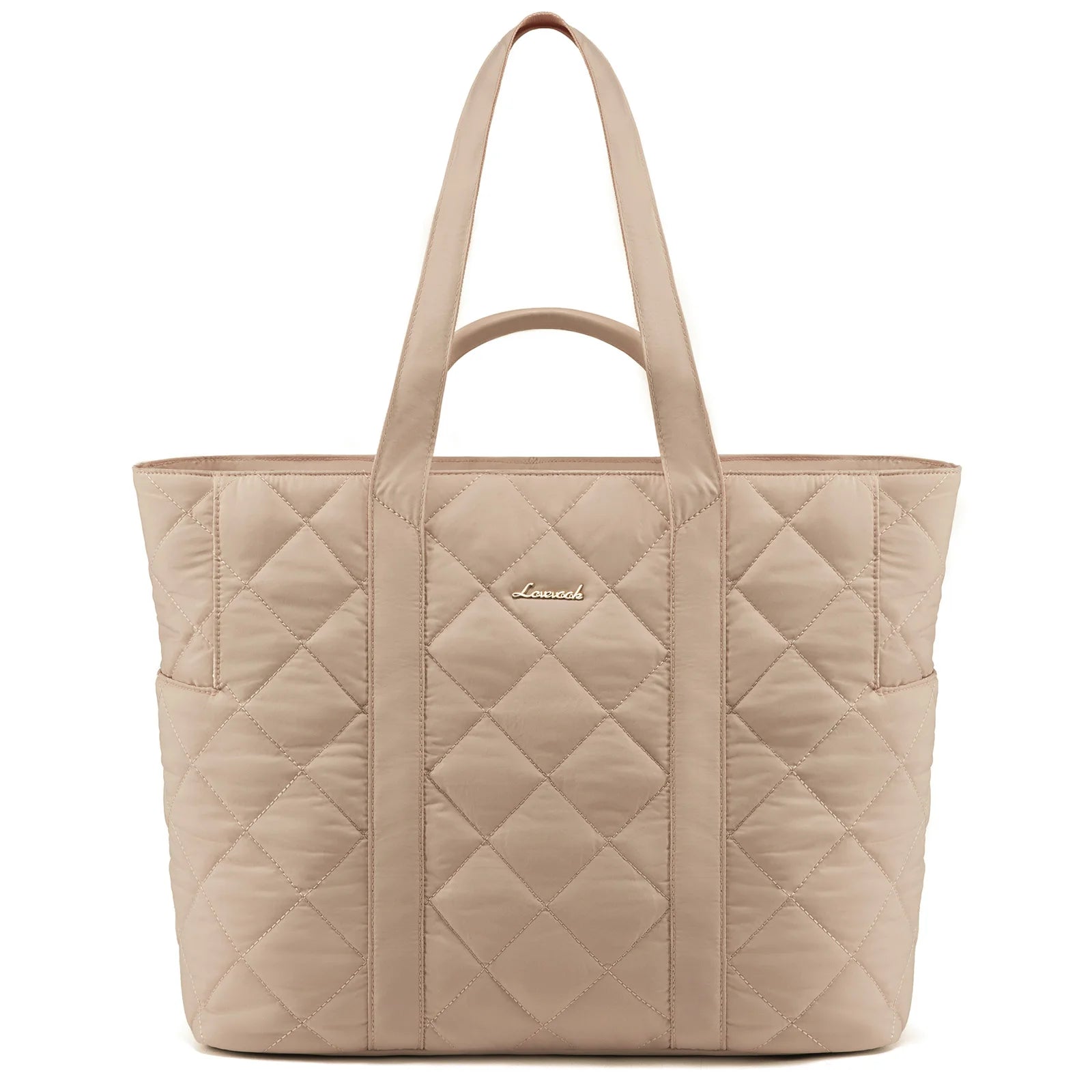JMT-764938 Puffer Tote Bag for 15.6 in Laptop - Large Quilted Handbag with Shoulder Strap