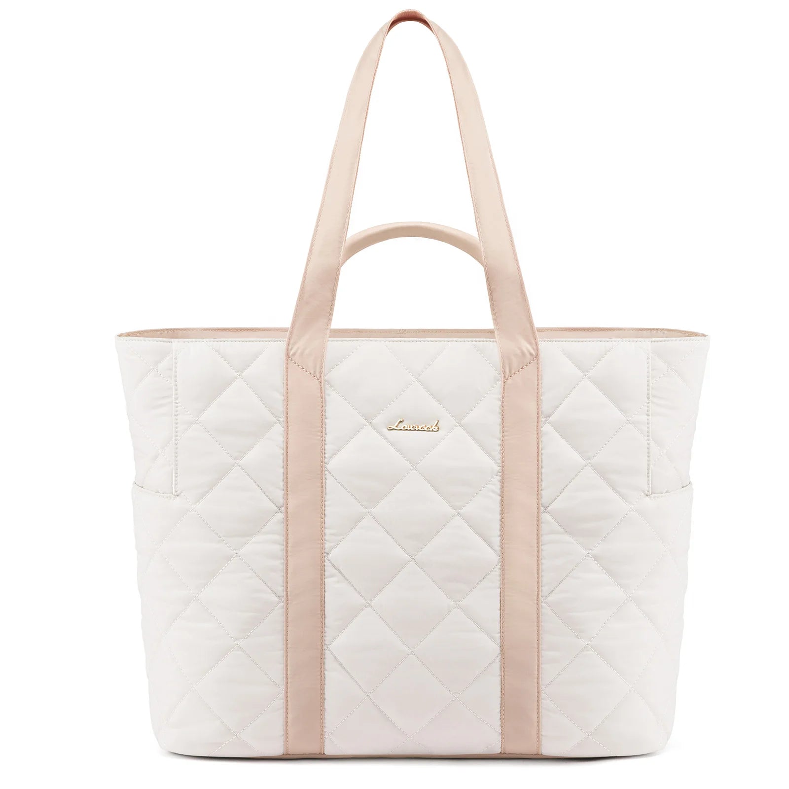 JMT-764938 Puffer Tote Bag for 15.6 in Laptop - Large Quilted Handbag with Shoulder Strap