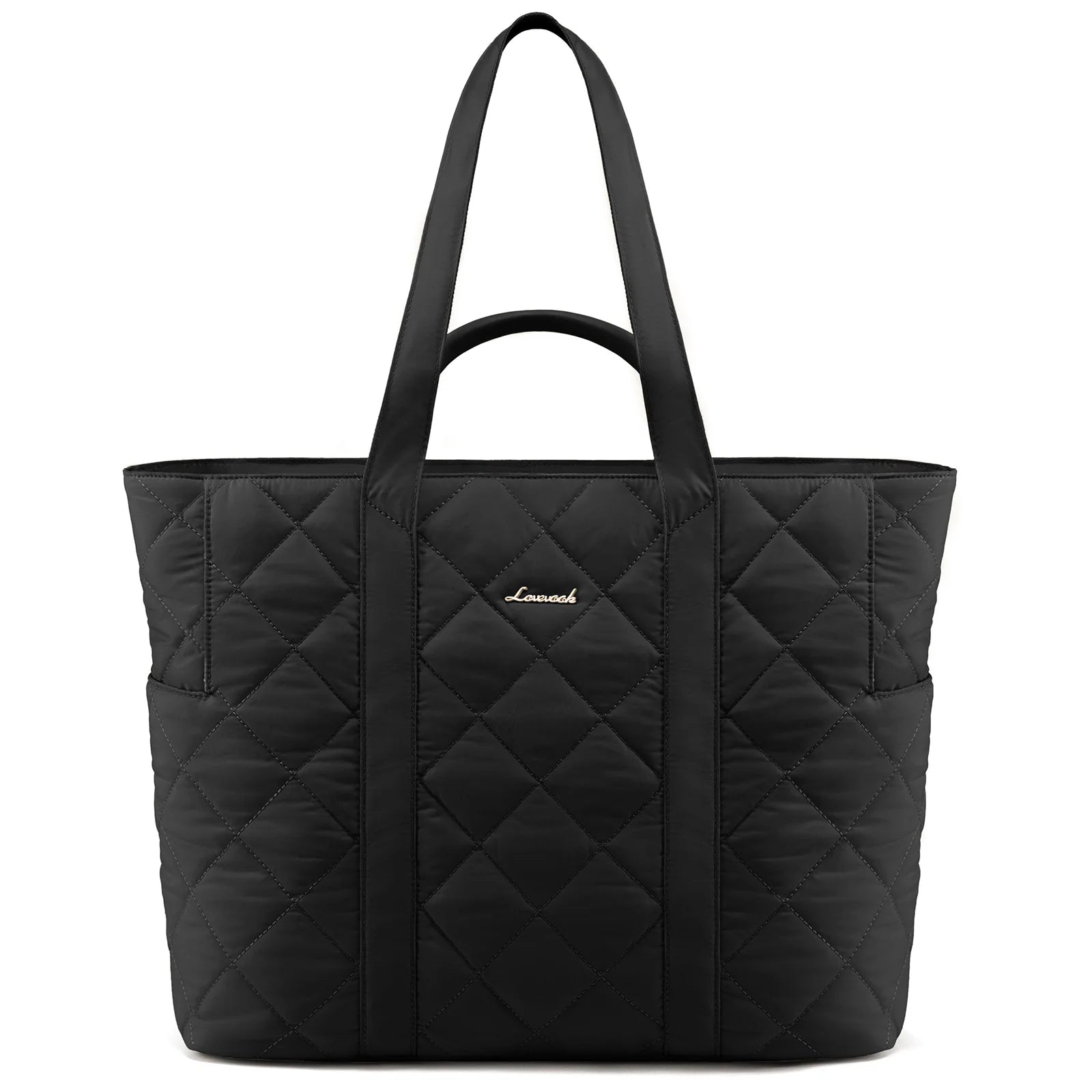 JMT-764938 Puffer Tote Bag for 15.6 in Laptop - Large Quilted Handbag with Shoulder Strap