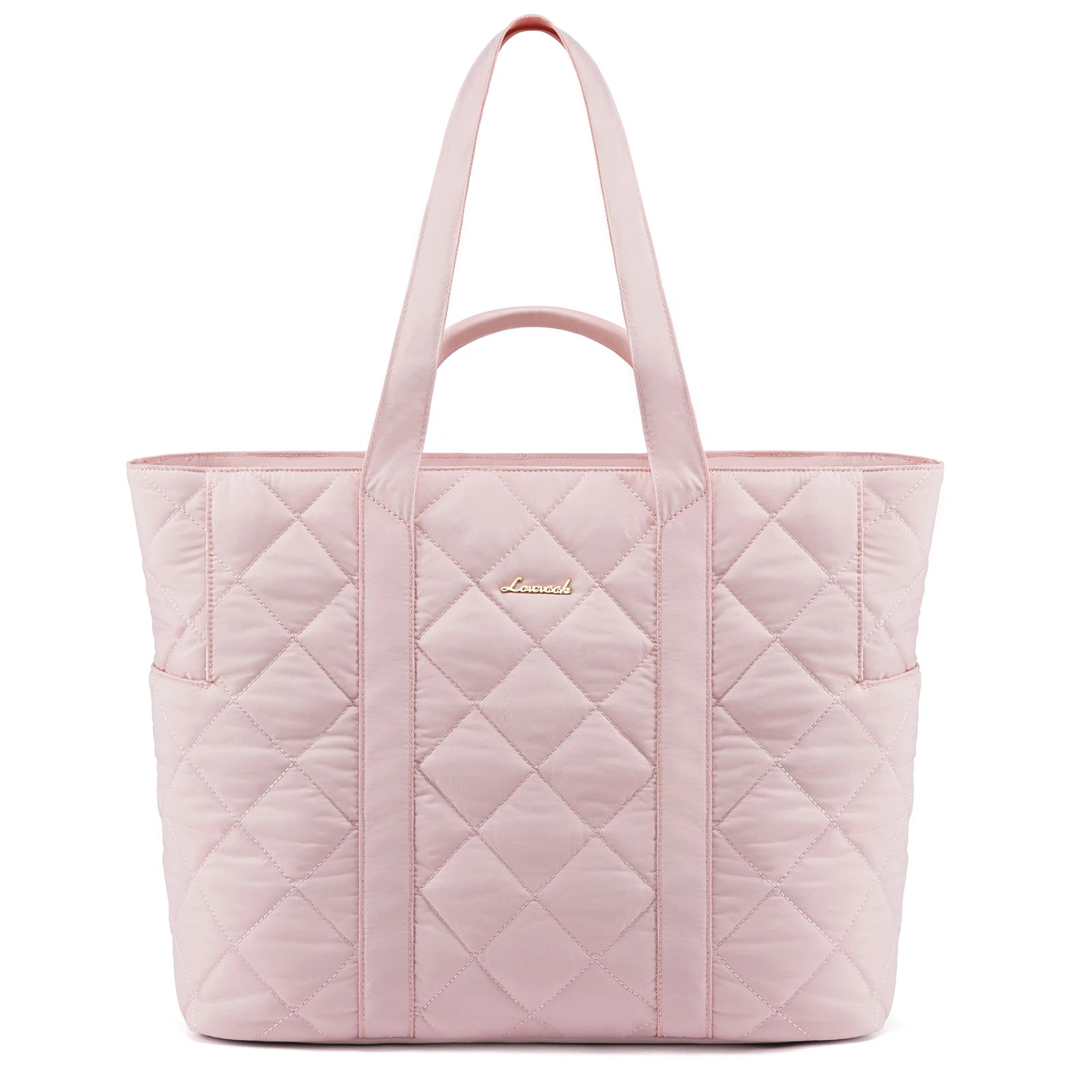 JMT-764938 Puffer Tote Bag for 15.6 in Laptop - Large Quilted Handbag with Shoulder Strap